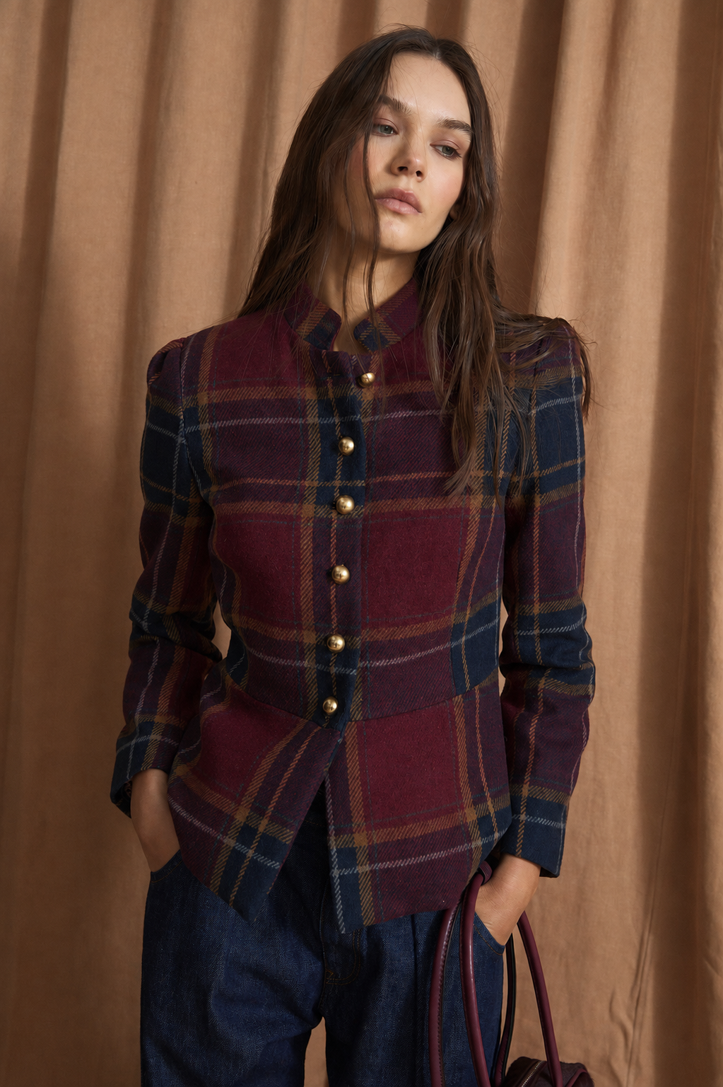 CHAQUETA HARVARD MARGARET BURGUNDY
