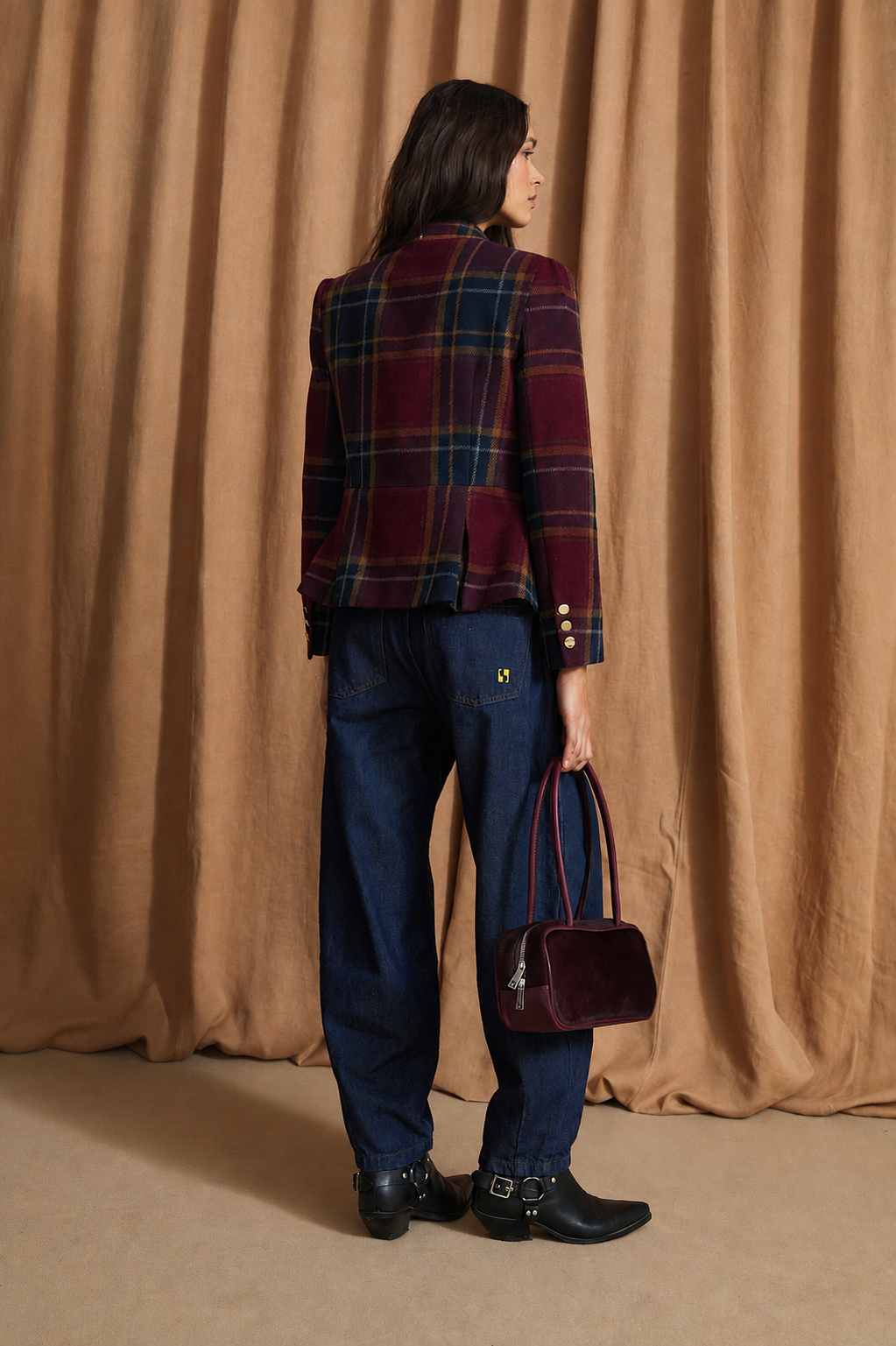 CHAQUETA HARVARD MARGARET BURGUNDY