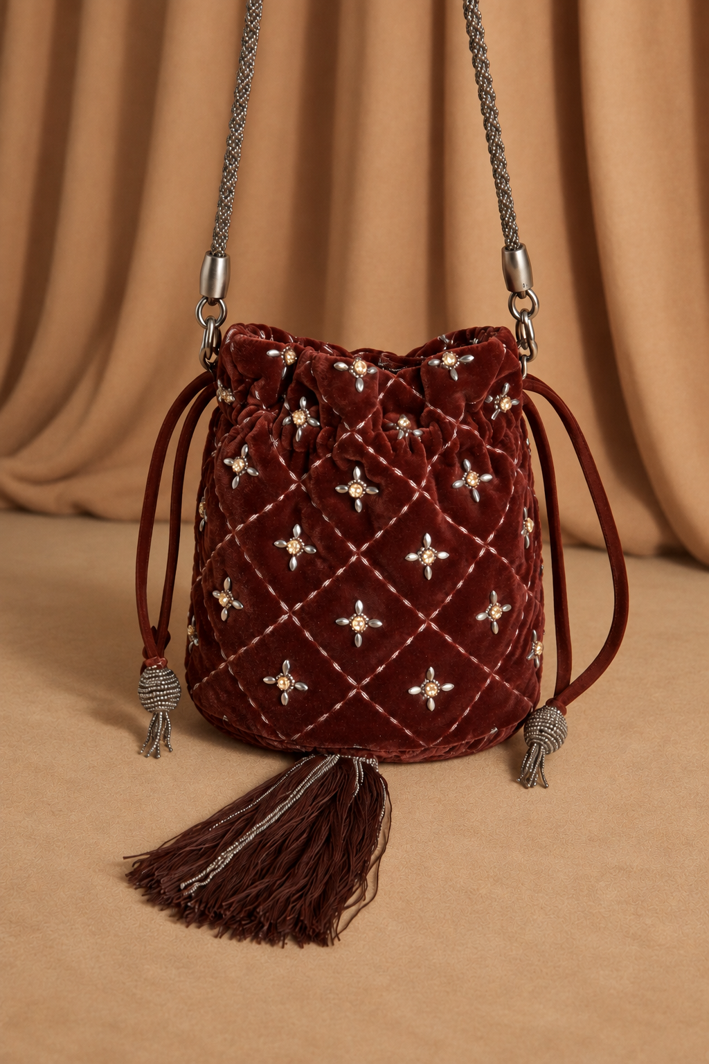BLAM VELVET BROWN BAG