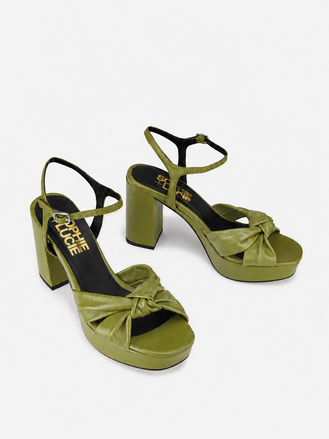 LILY LEATHER OLIVE SANDAL
