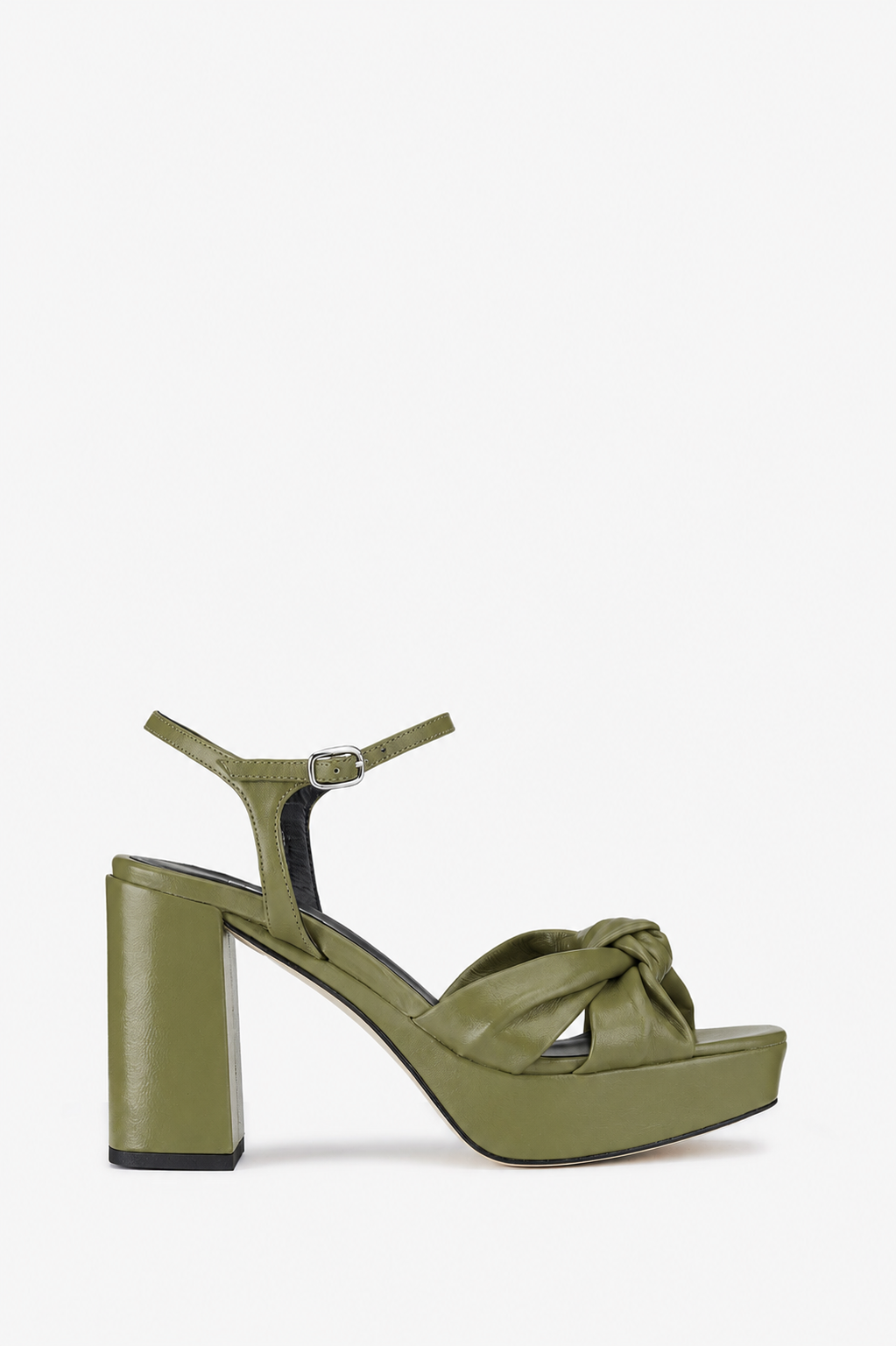 LILY LEATHER OLIVE SANDAL