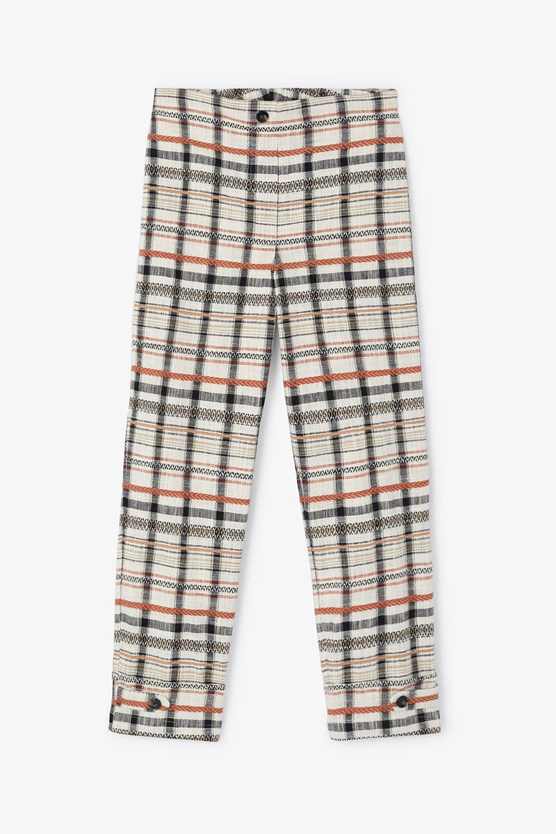 ARIS CHECK CAMEL TROUSERS