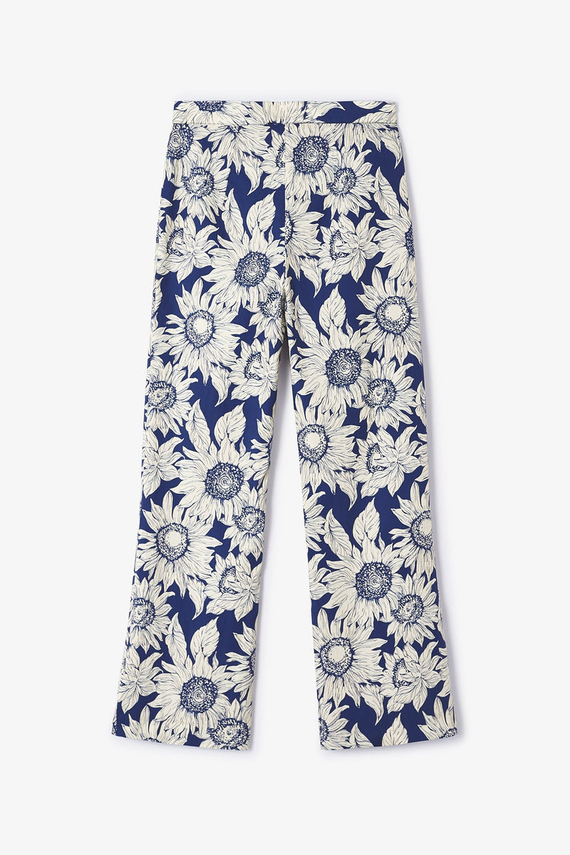 SIXTY CROP SUNFLOWER BLUE TROUSERS