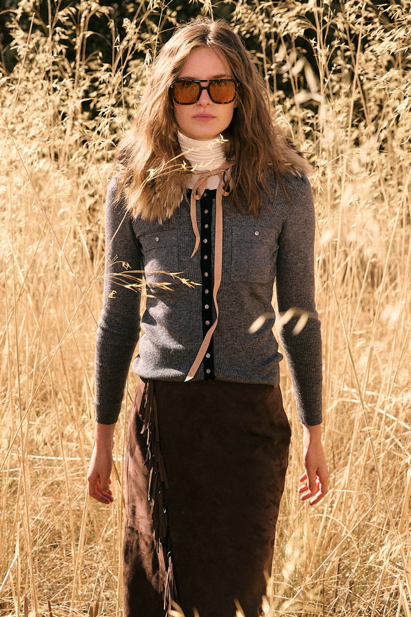 VESTE OITA MAILLE GRISE