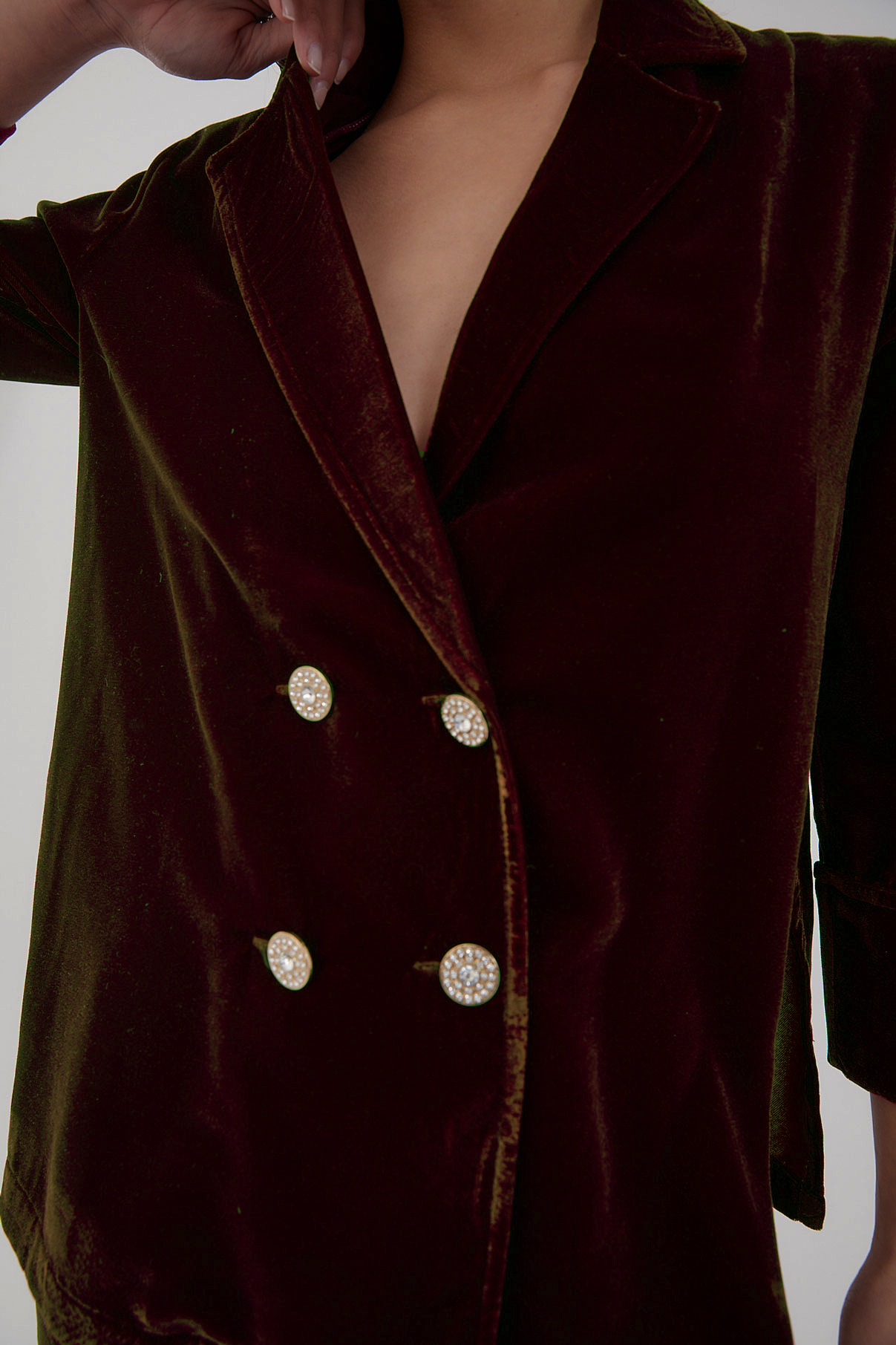 CHAQUETA ICON VELVET MARRON