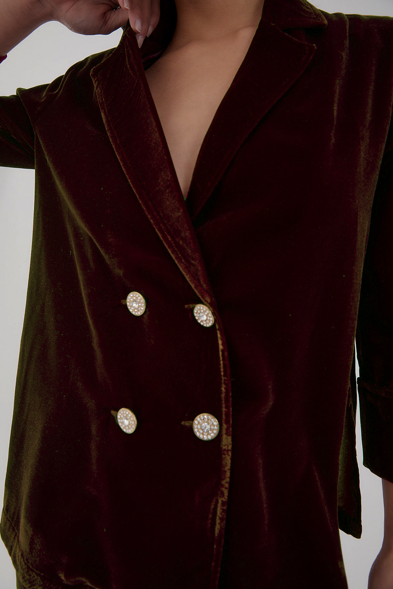 TOTAL LOOK ICON VELVET MARRON