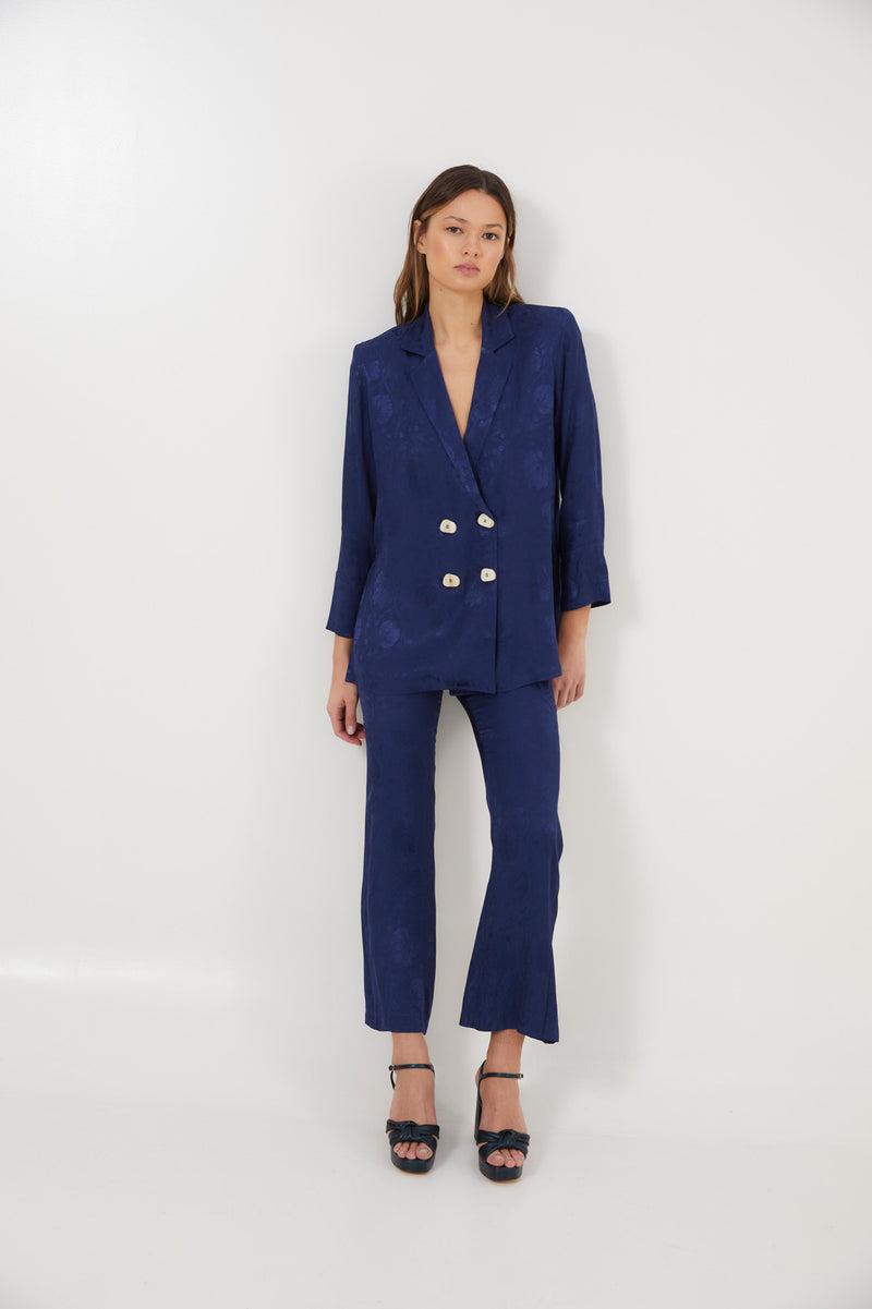 Outfit Traje Chaqueta Azul Mujer Combinar Traje Azul Klein Mujer