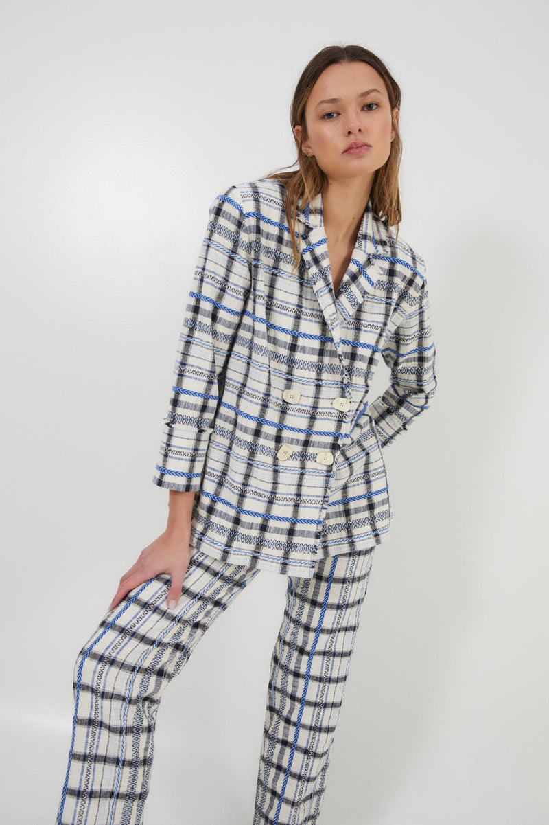 TOTAL LOOK ICON BLUE CHECKERED