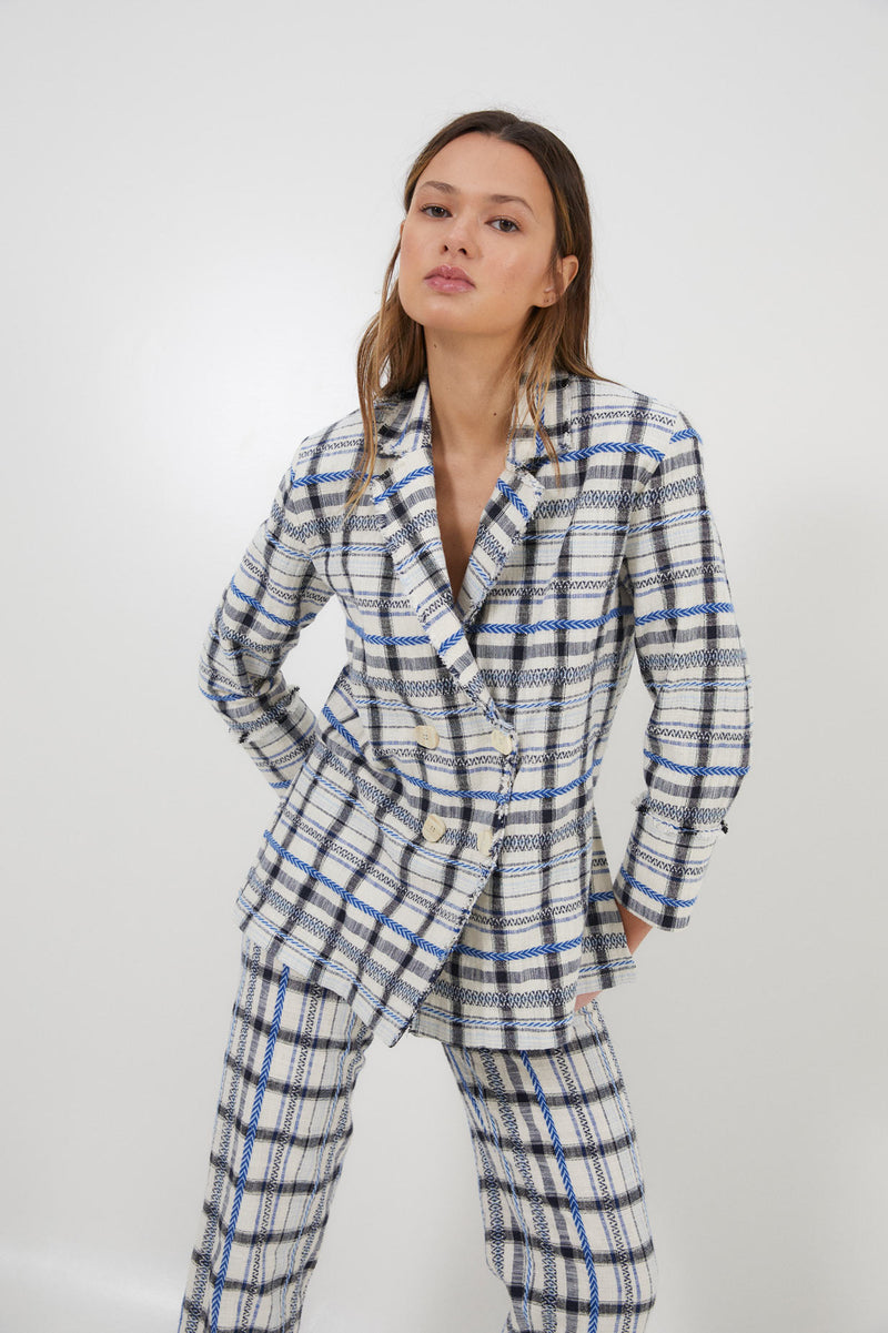 TOTAL LOOK ICON BLUE CHECKERED