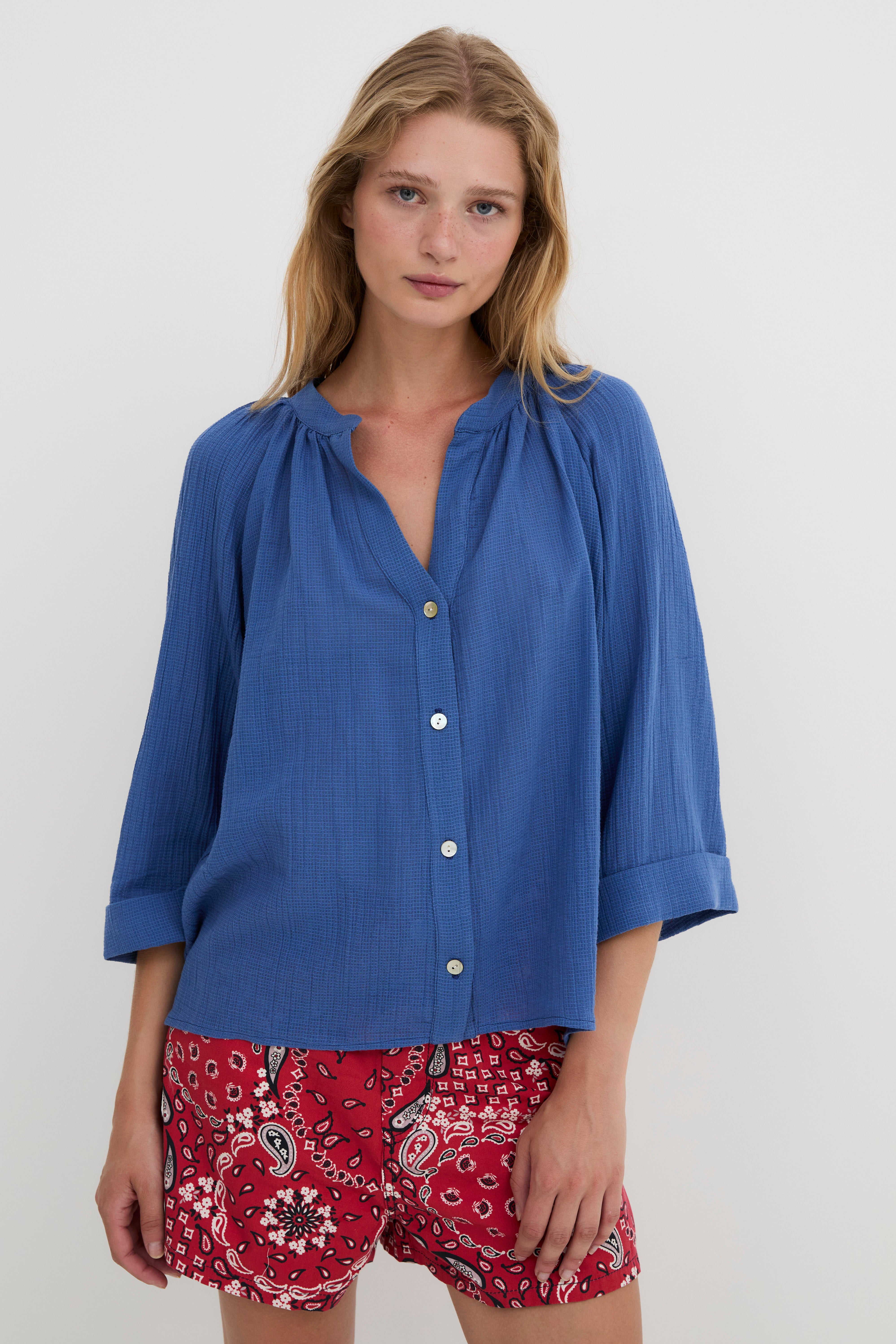 BLUSA MOLLI ARRUGUILLA AZUL