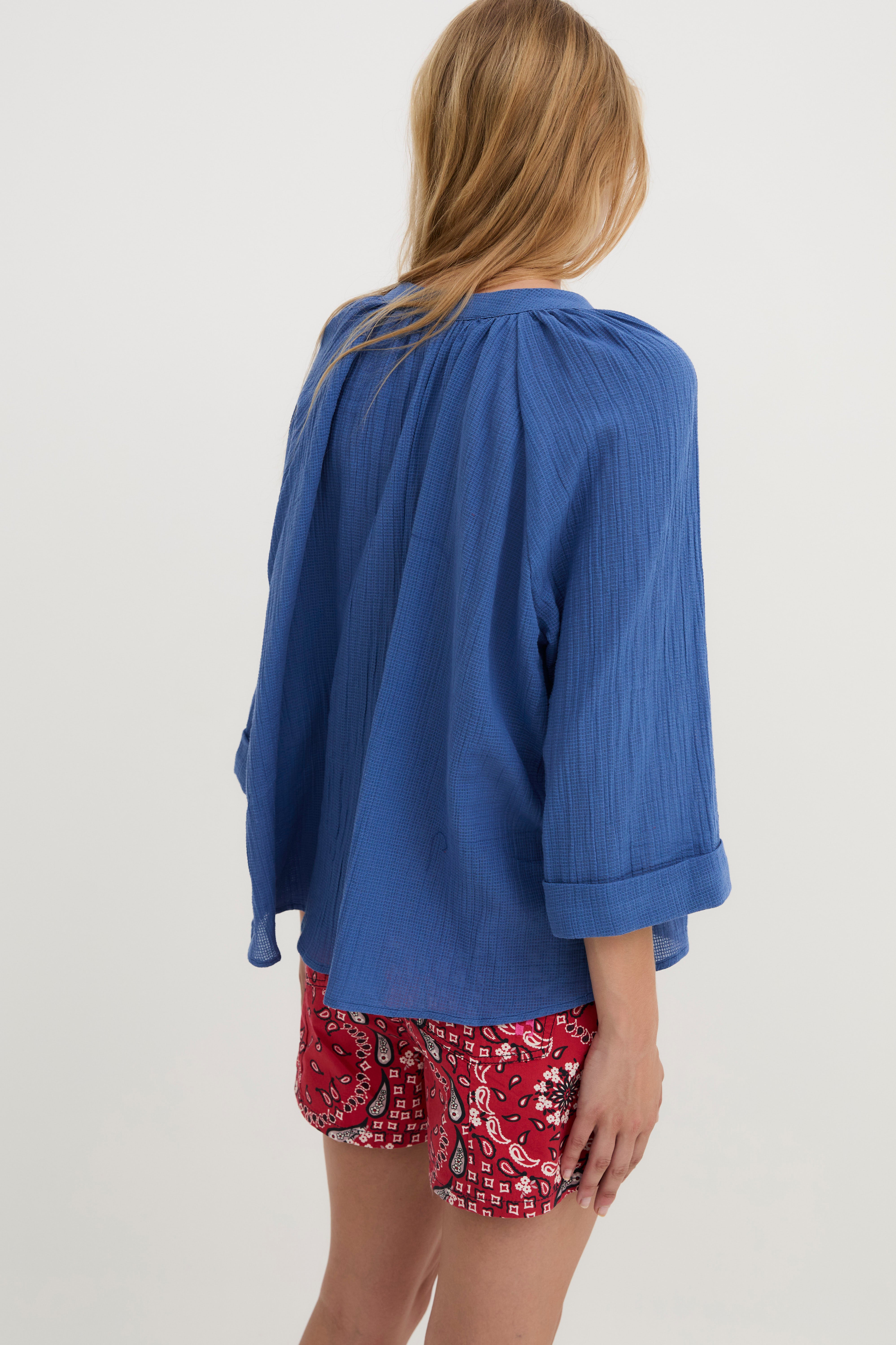 BLUSA MOLLI ARRUGUILLA AZUL
