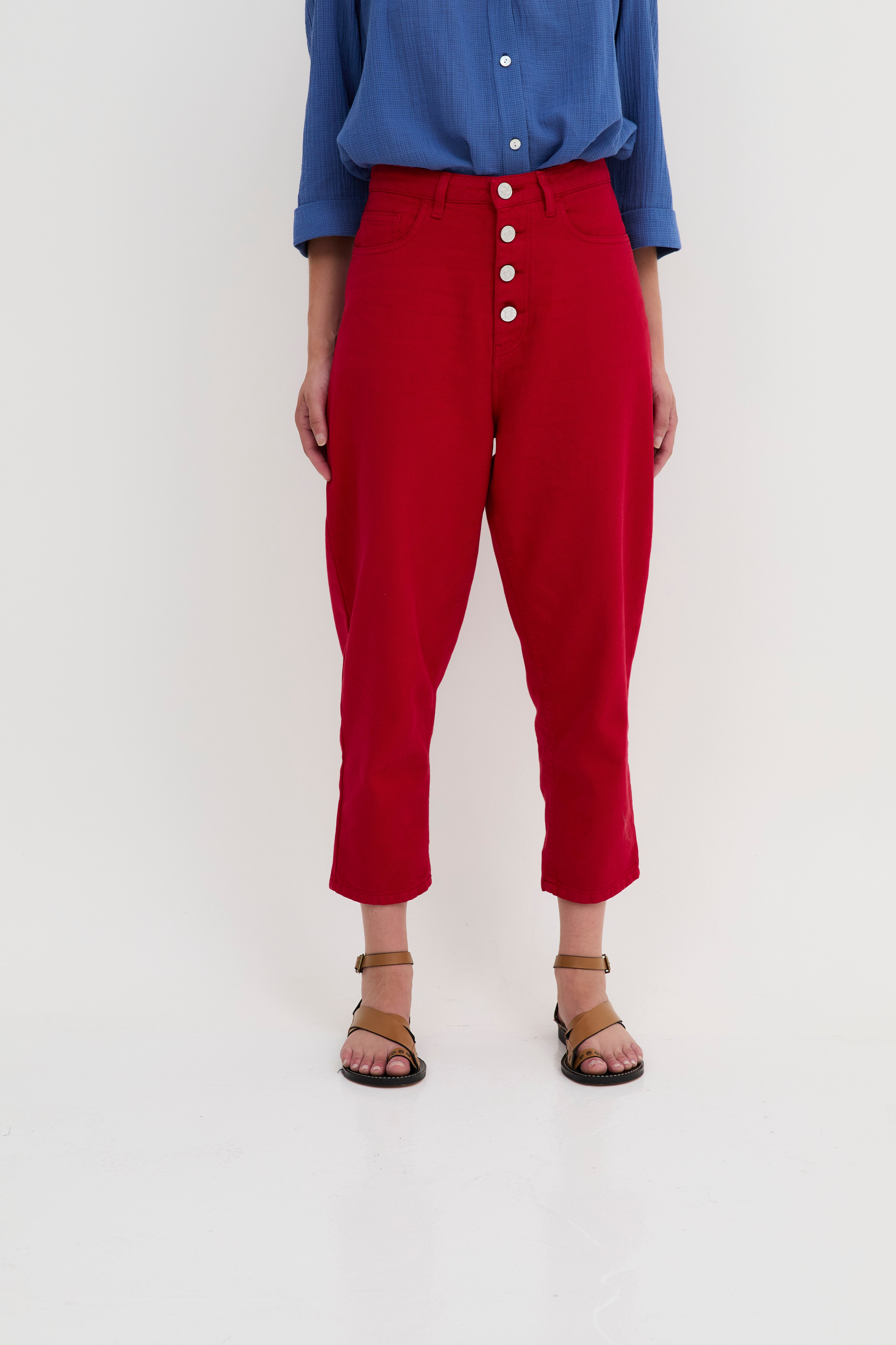 JEANS MALIBU TWILL ROUGE