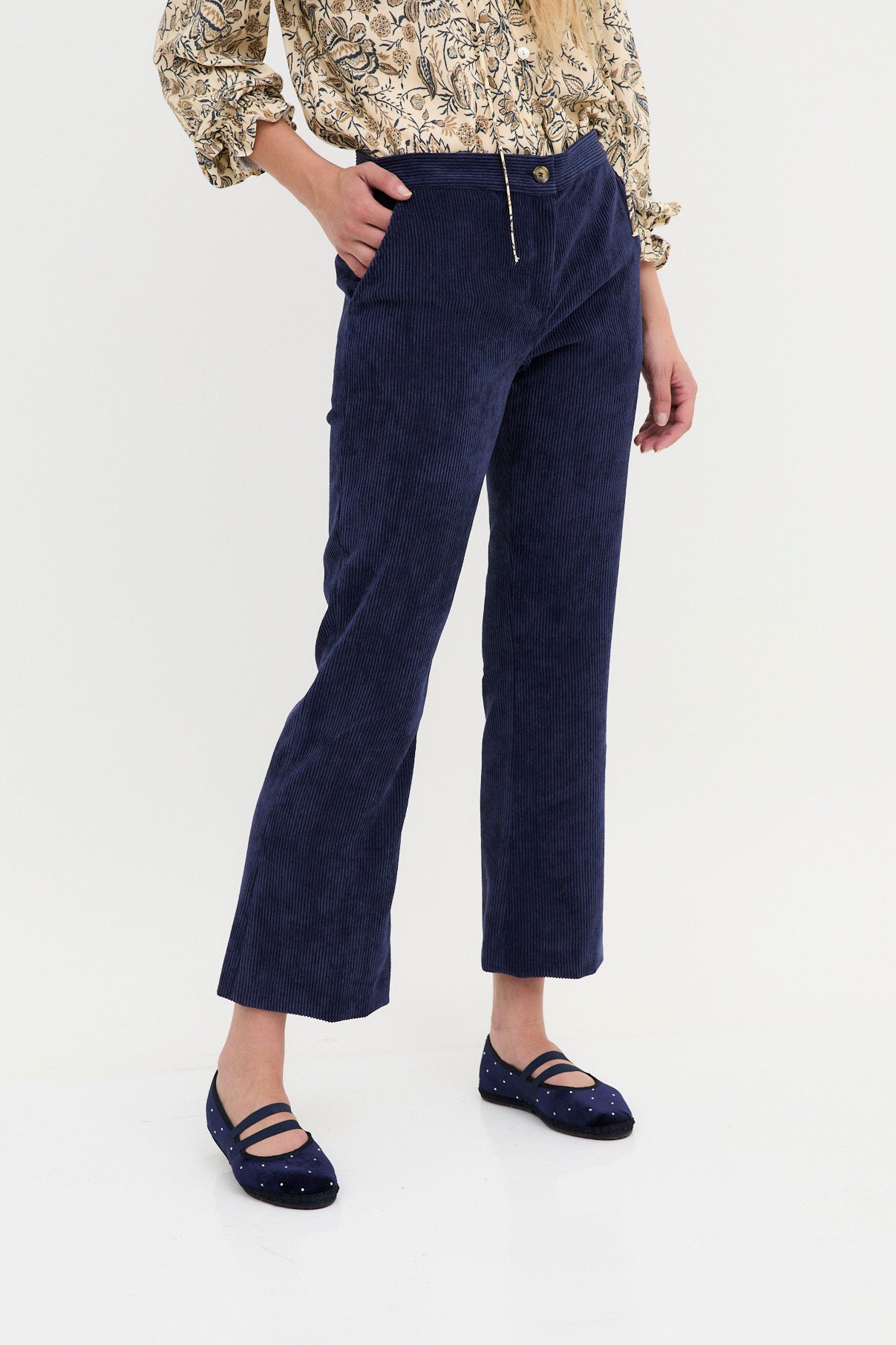 TROMPETA CORDUROY NAVY TROUSERS