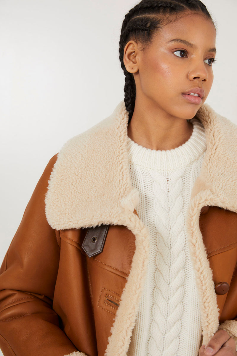 MANTEAU DE FOURRURE ALASKA CAMEL