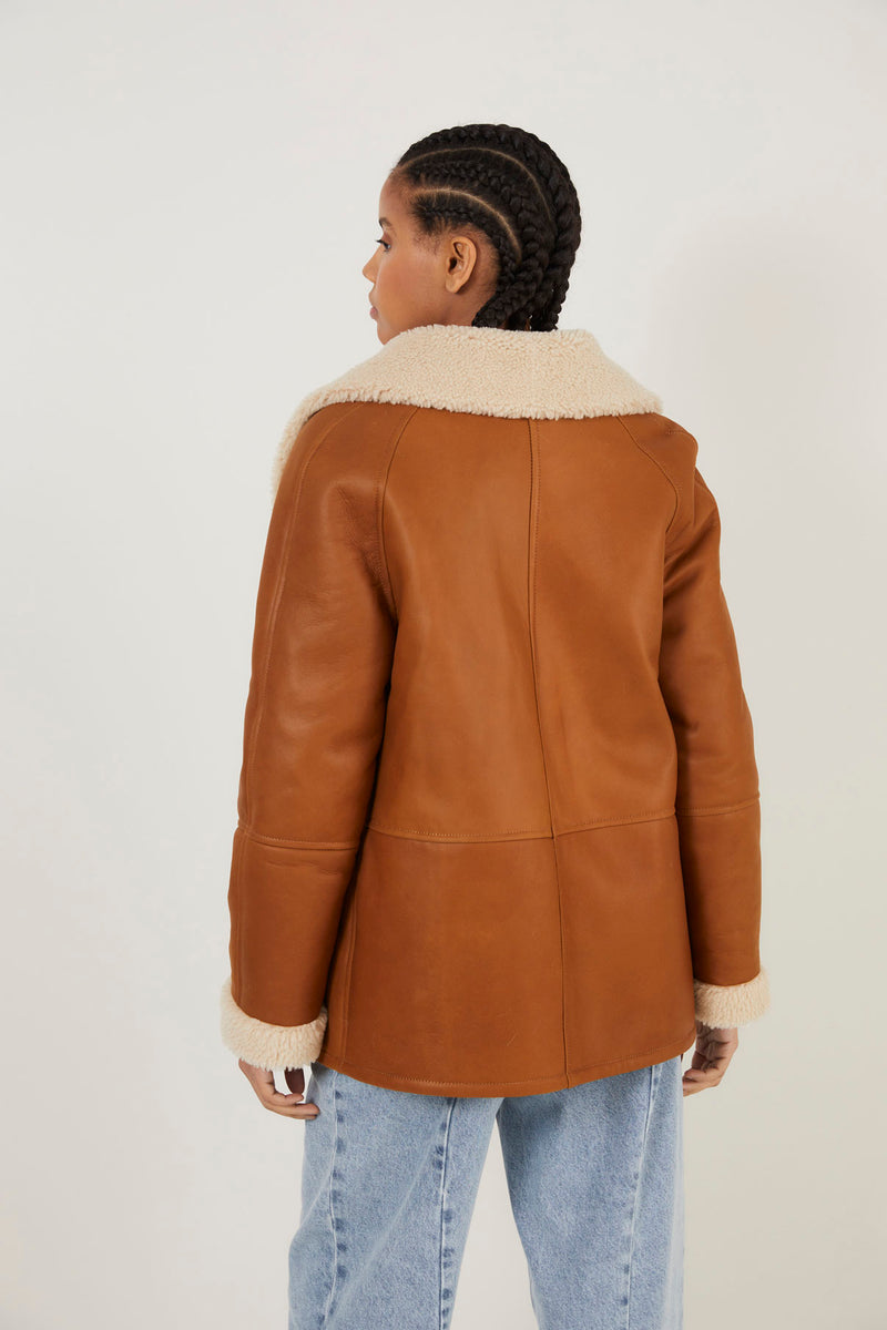 MANTEAU DE FOURRURE ALASKA CAMEL