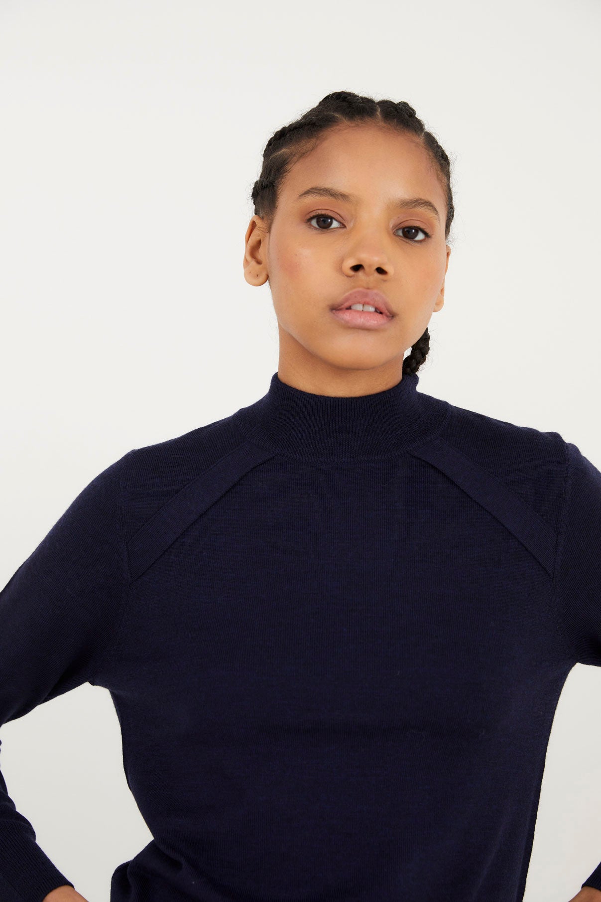 PESTAÑA KNITTED NAVY JUMPER