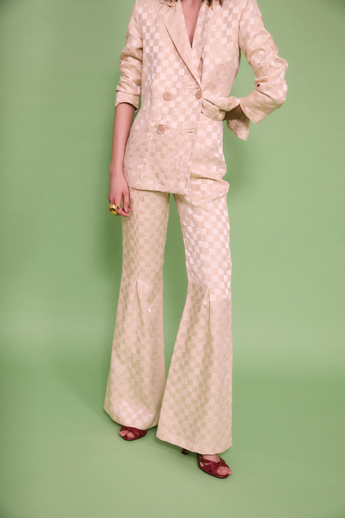 PANTALON PLIEGUE DAMA CRÈME