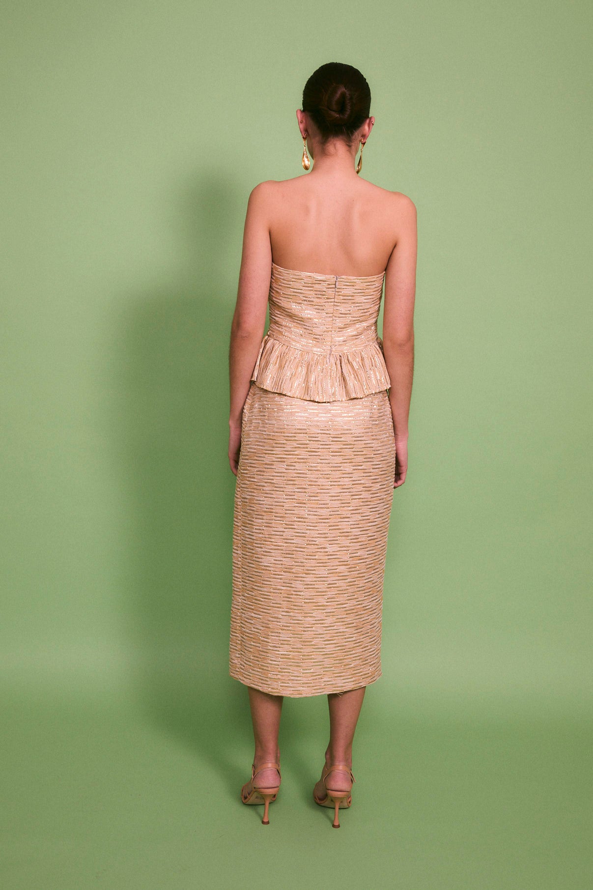 FALDA ATENAS LAME ORO