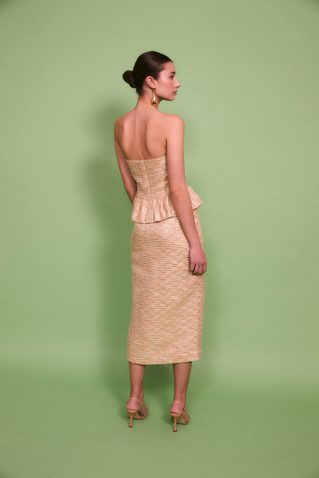 FALDA ATENAS LAME ORO