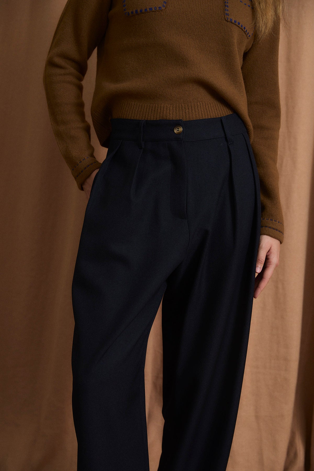 MAR CHINO NAVY TROUSERS