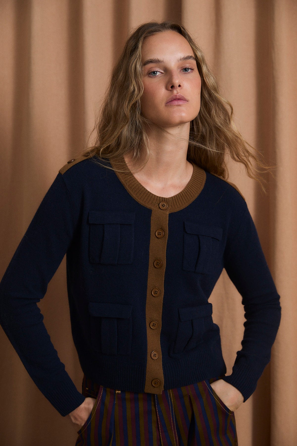 CHAQUETA MILITAR PUNTO MARINO