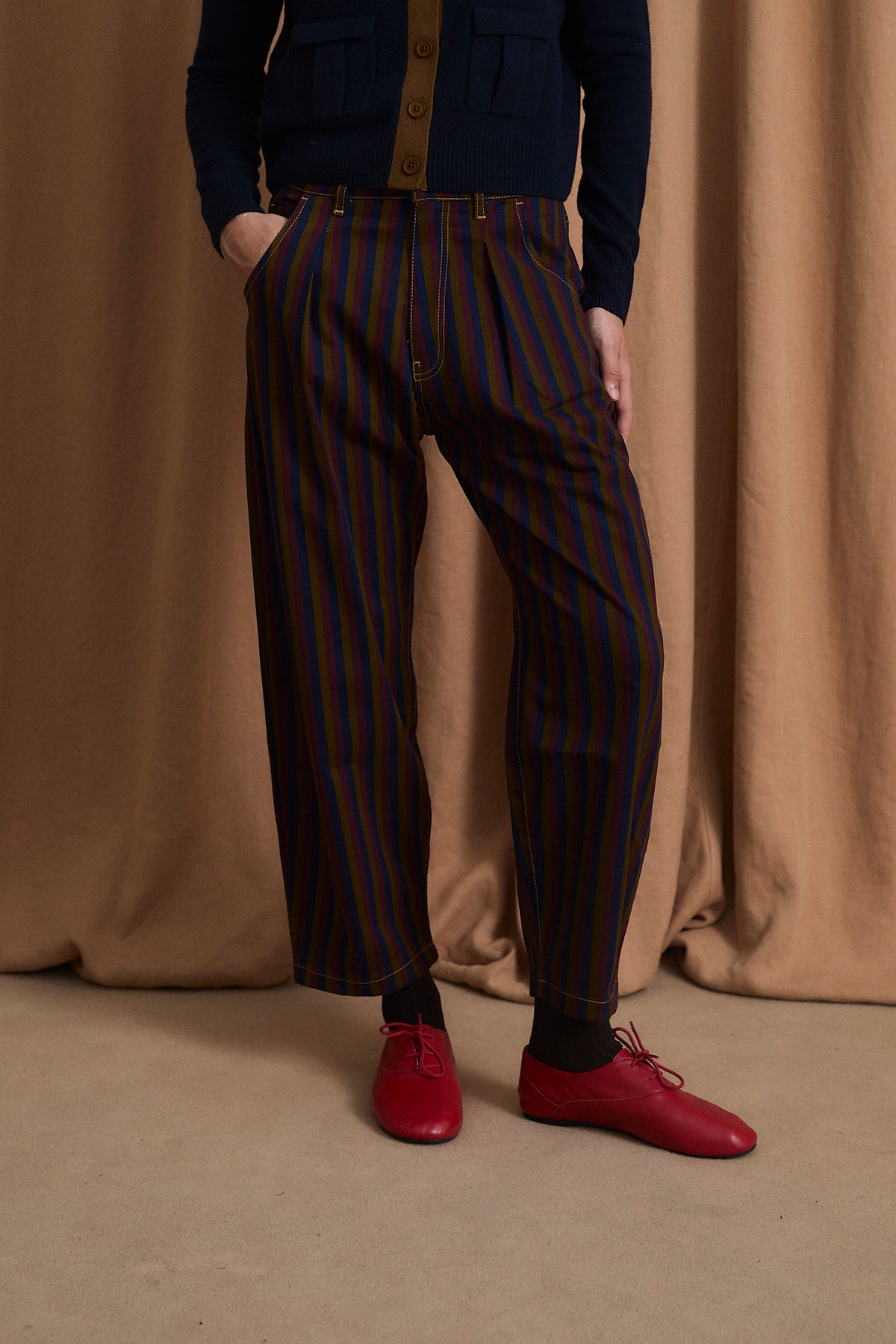 JEANS BOYFRIEND TRIO BURGUNDY
