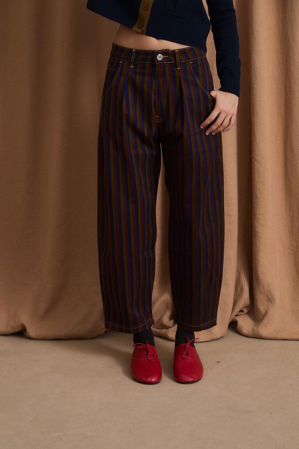 JEANS BOYFRIEND TRIO BURGUNDY