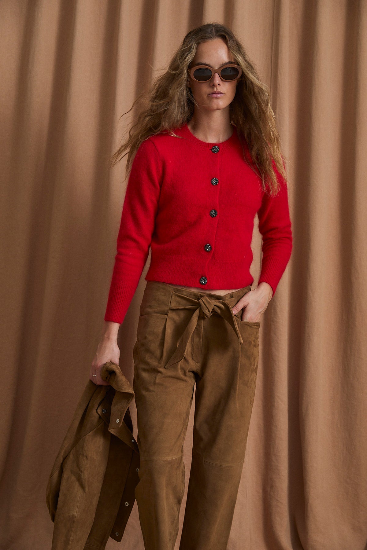 PANTALON LAZO ANTE OCRE
