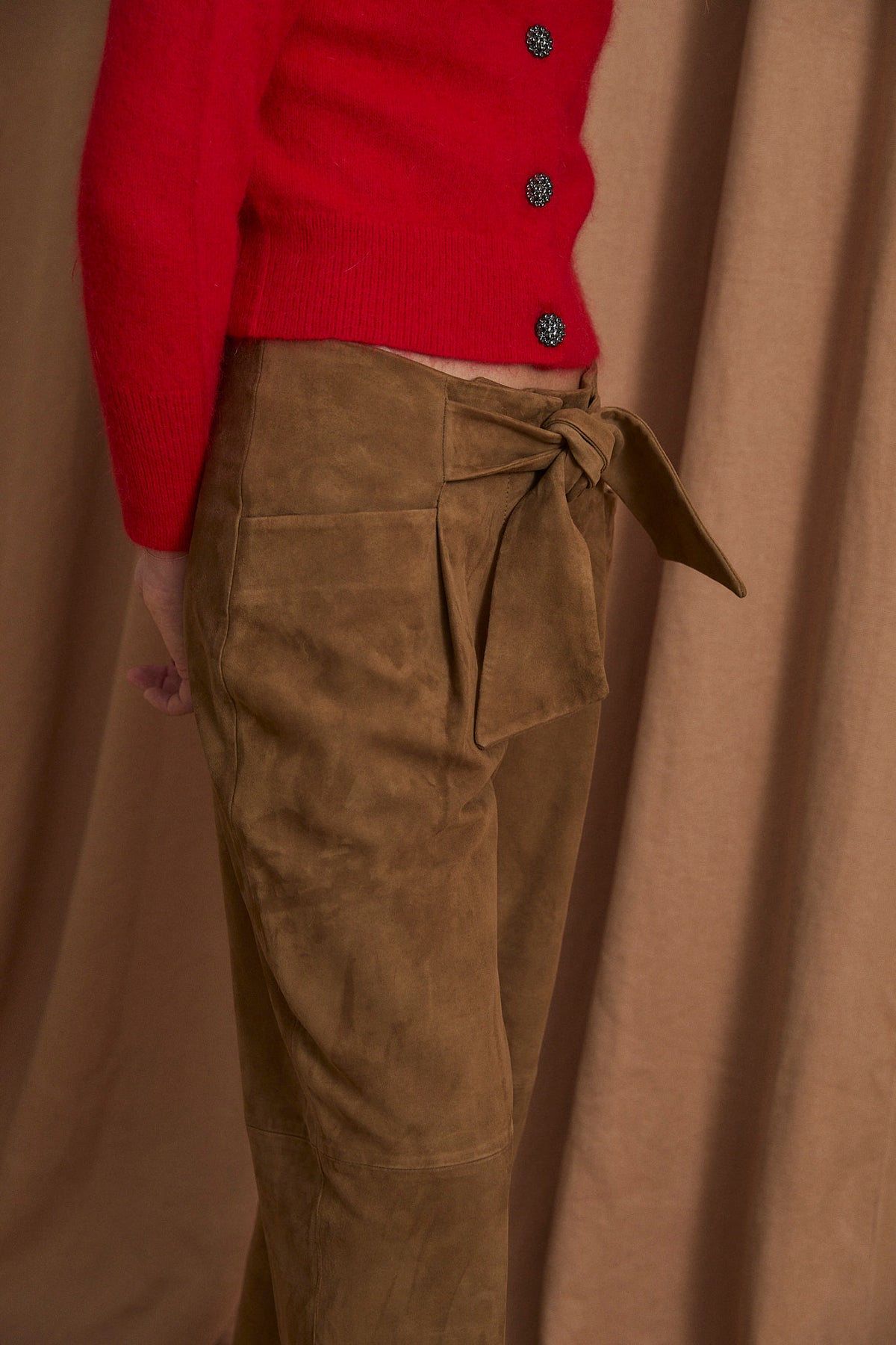 PANTALON LAZO ANTE OCRE