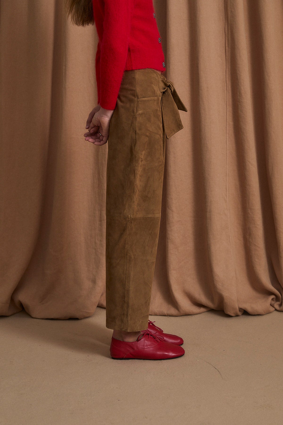 PANTALON LAZO ANTE OCRE
