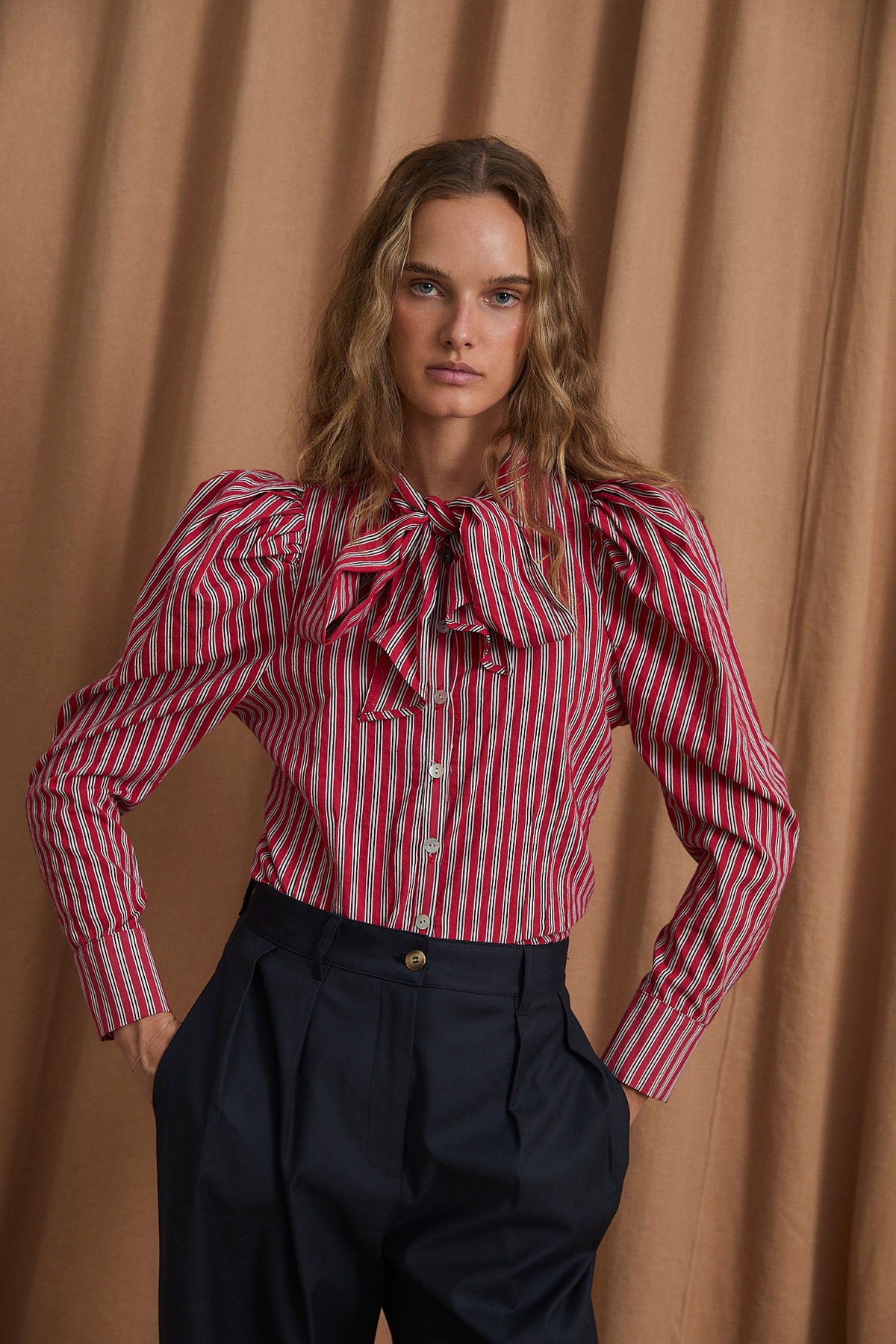 BLUSA PAJARITA MINIRAYA ROJO