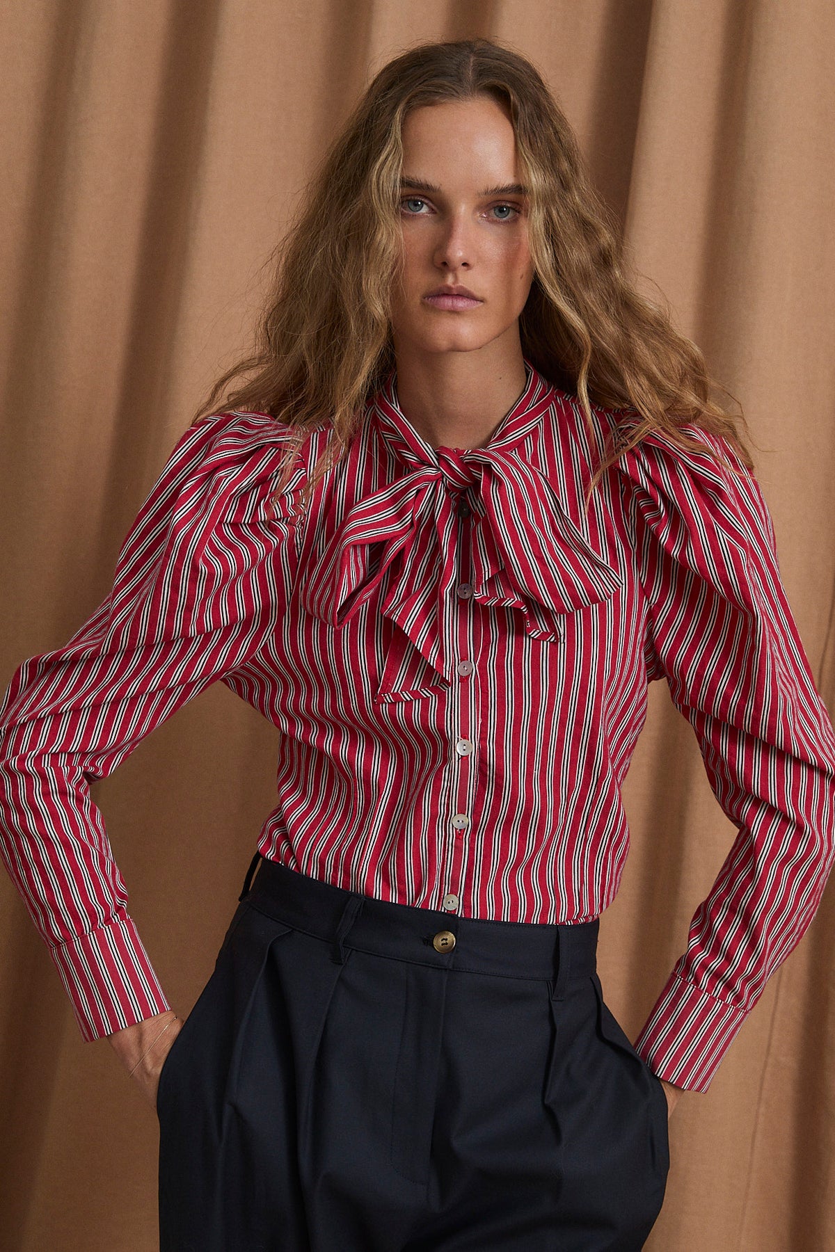BLUSA PAJARITA MINIRAYA ROJO