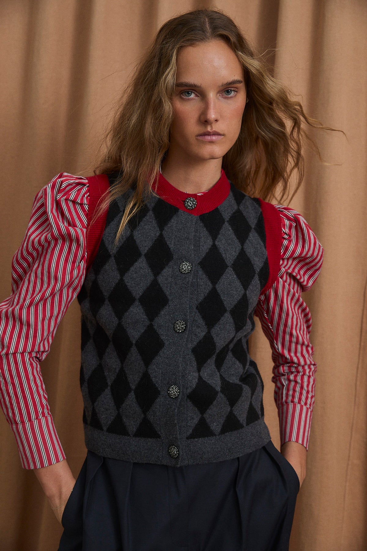 CHALECO ARLEQUIN PUNTO GRIS