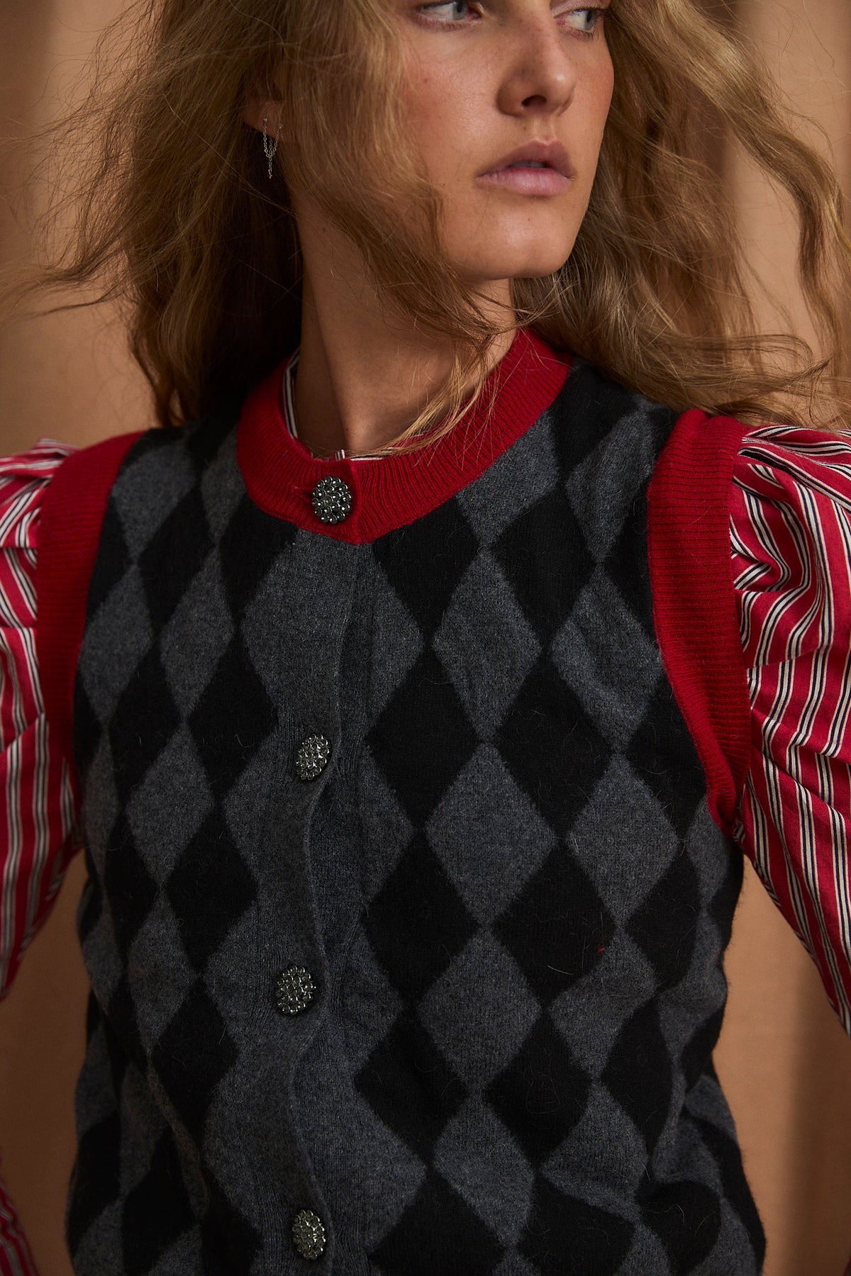 CHALECO ARLEQUIN PUNTO GRIS