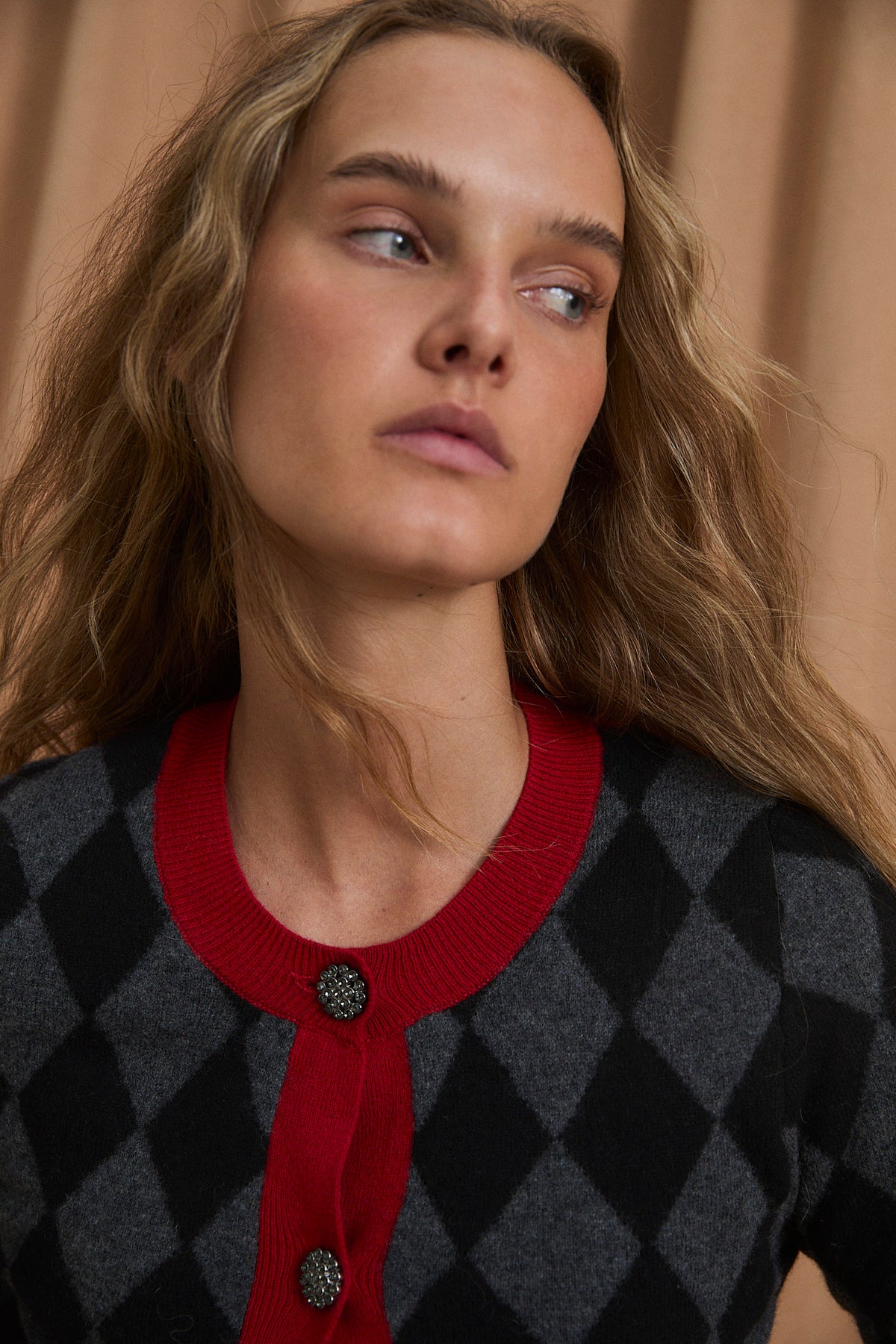 CHAQUETA ARLEQUIN PUNTO GRIS