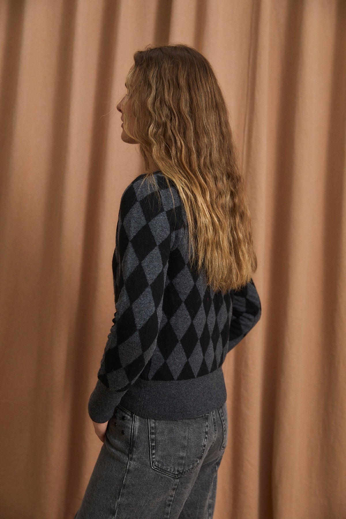 CHAQUETA ARLEQUIN PUNTO GRIS