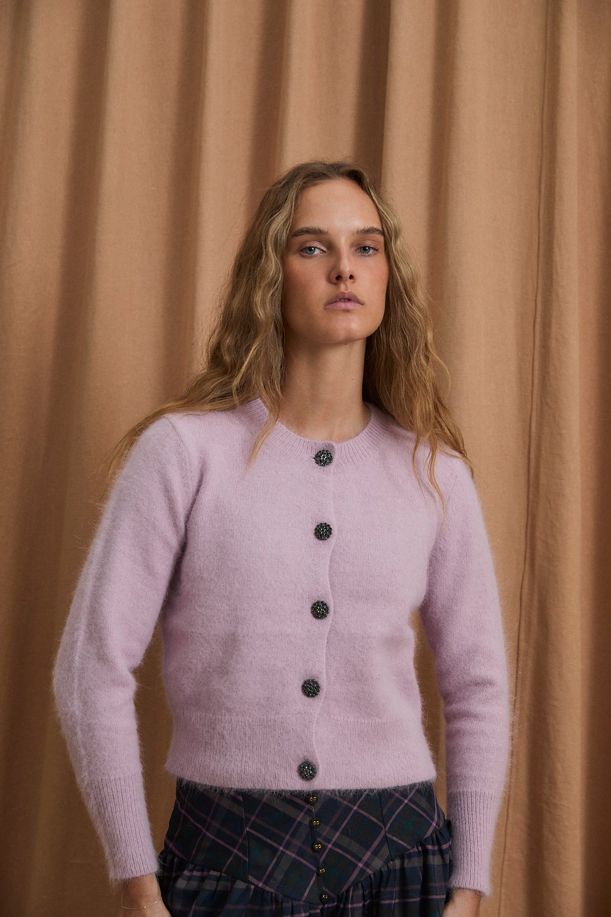CHAQUETA LUISA PUNTO MALVA