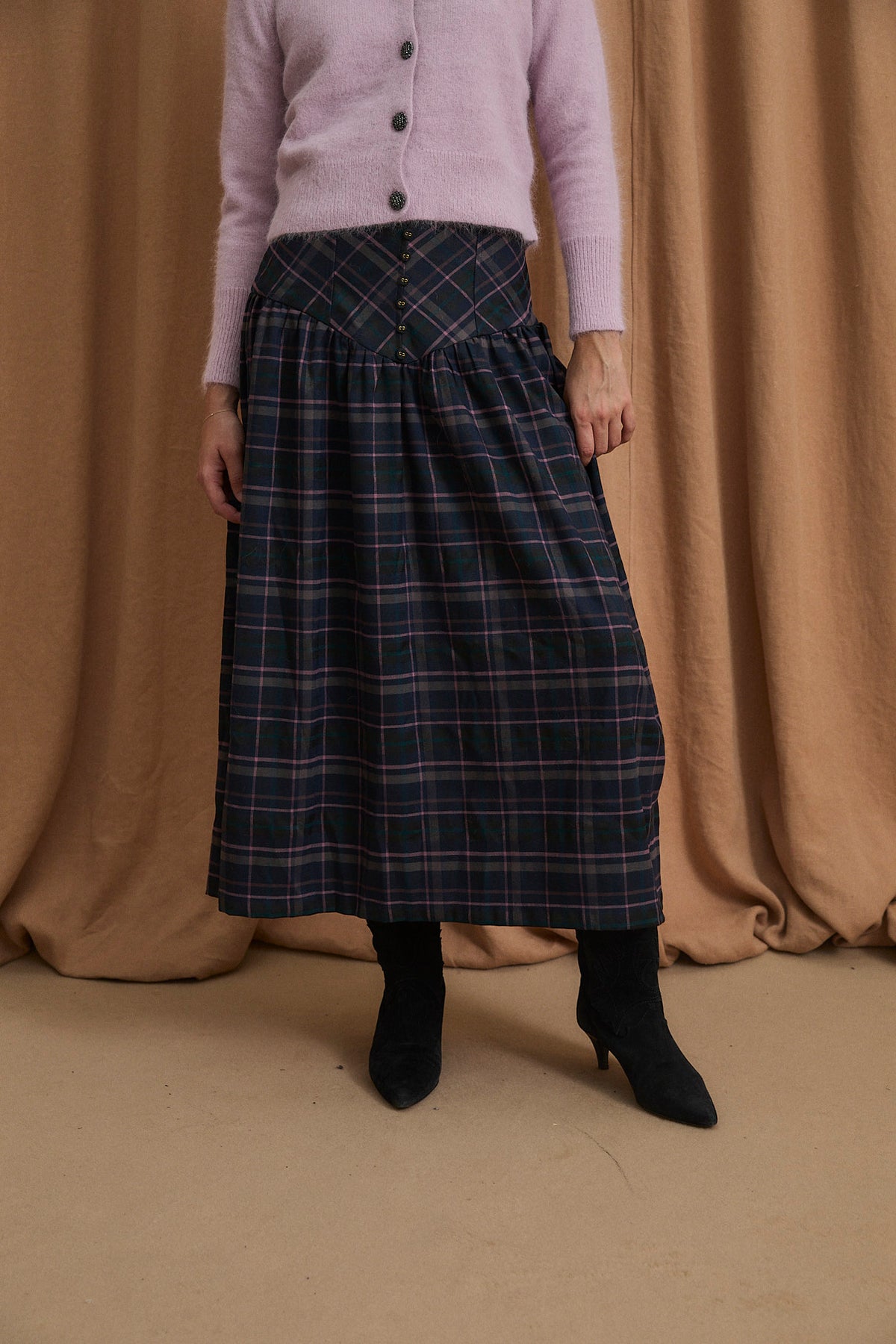 FALDA FEDE TARTAN AZUL