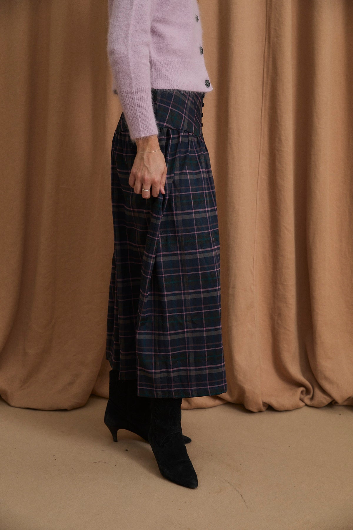 FALDA FEDE TARTAN AZUL
