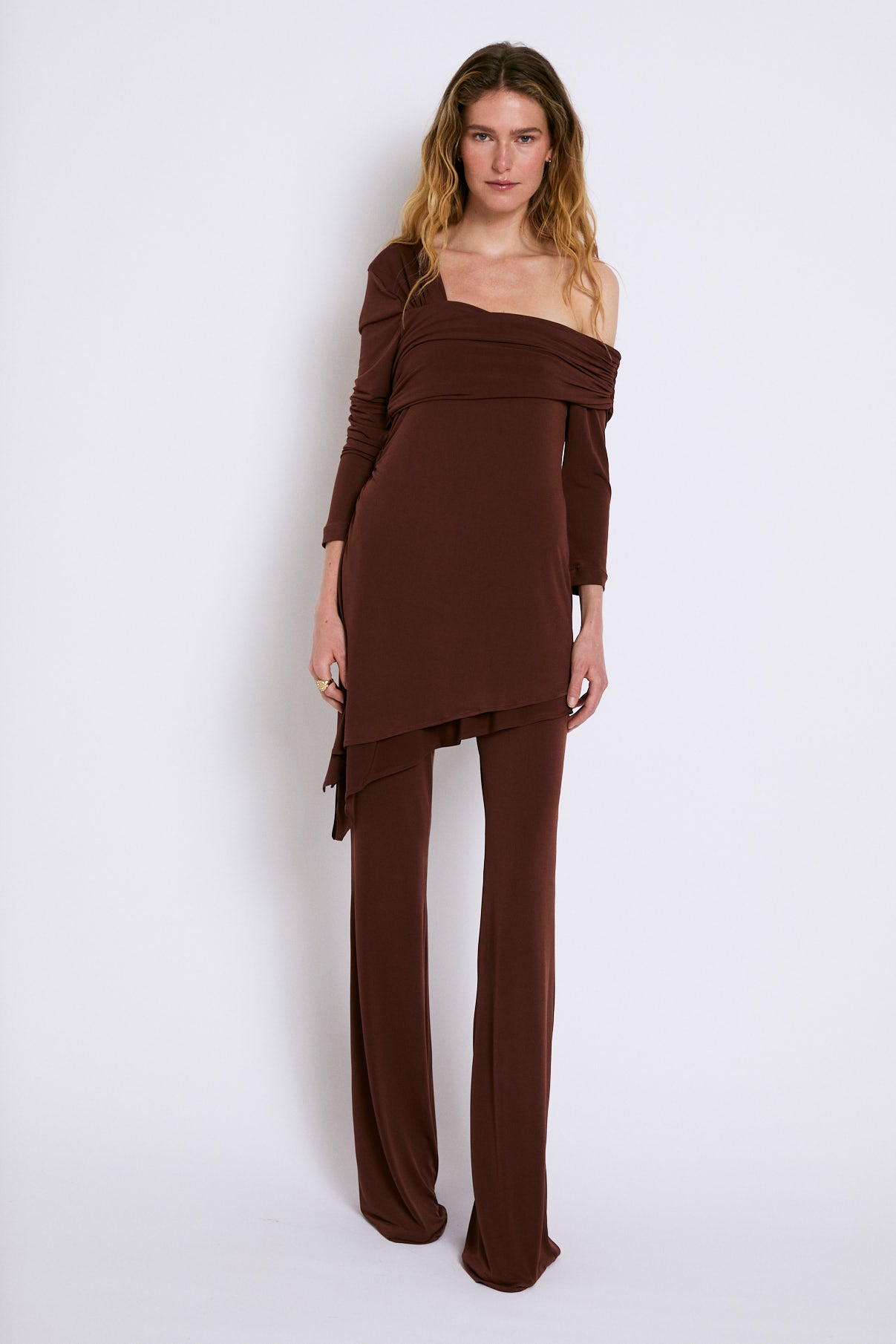 COSIMA KNITTED BROWN TUNIC