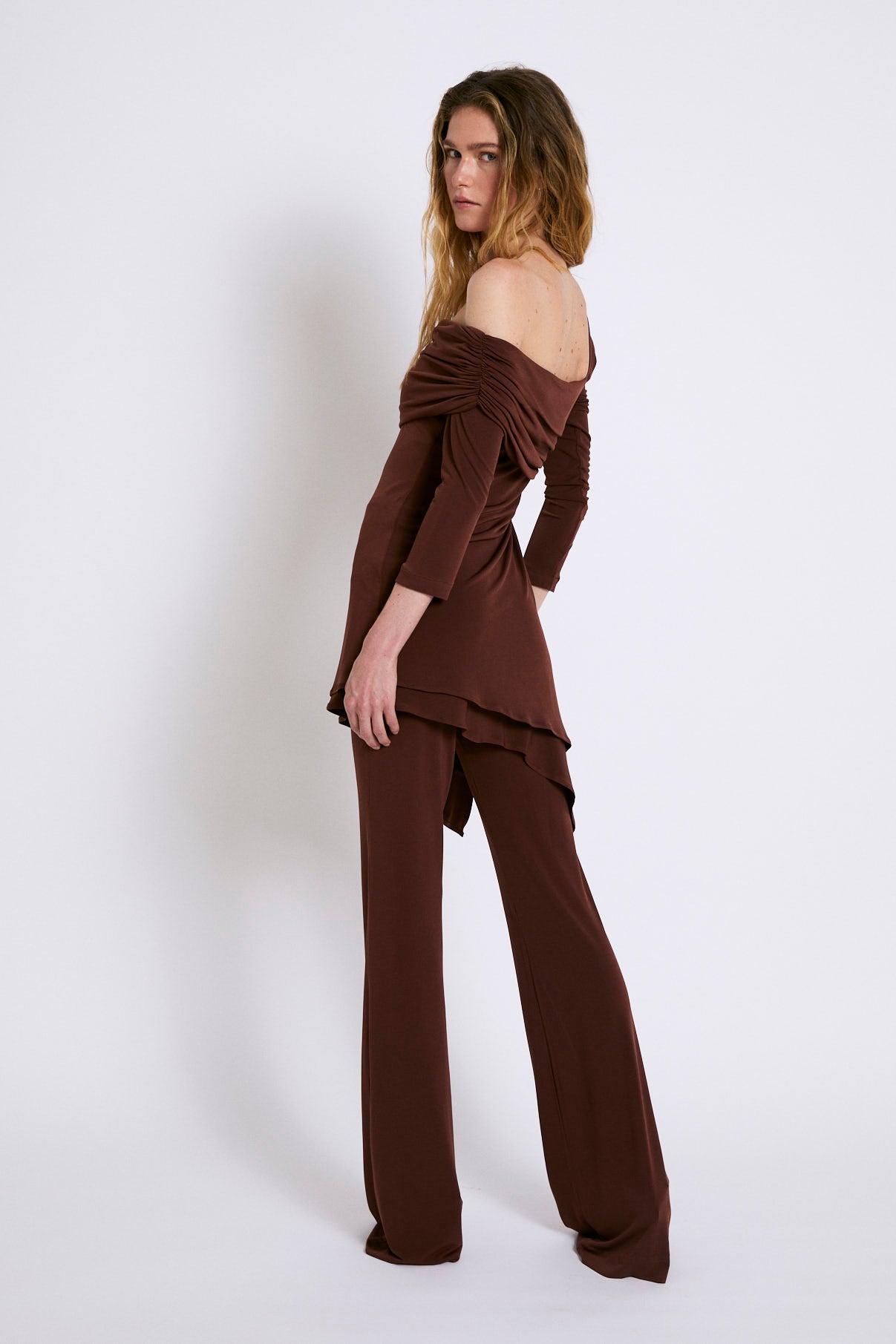 COSIMA KNITTED BROWN TUNIC