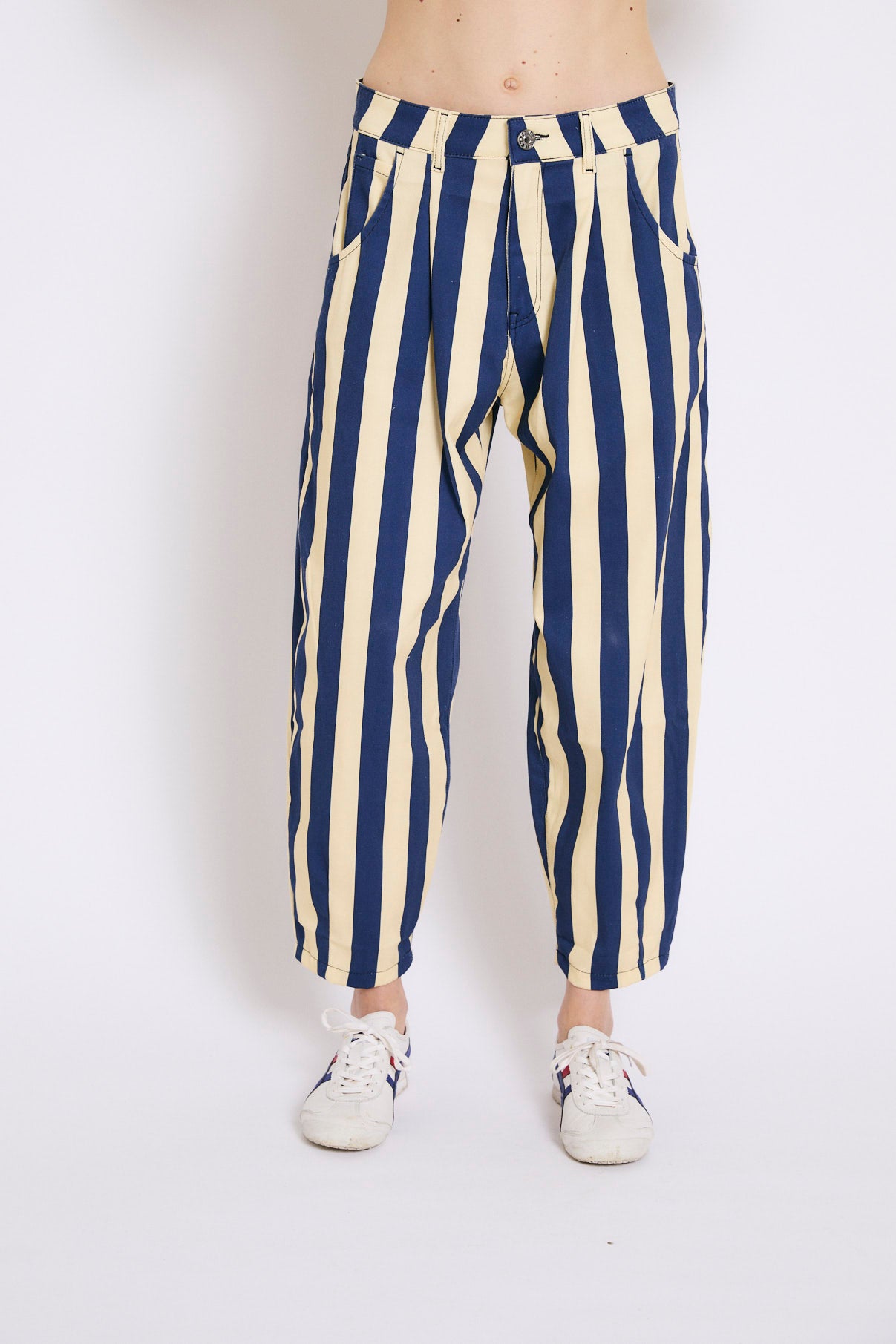 JEANS BOYFRIEND BARRAS AZUL