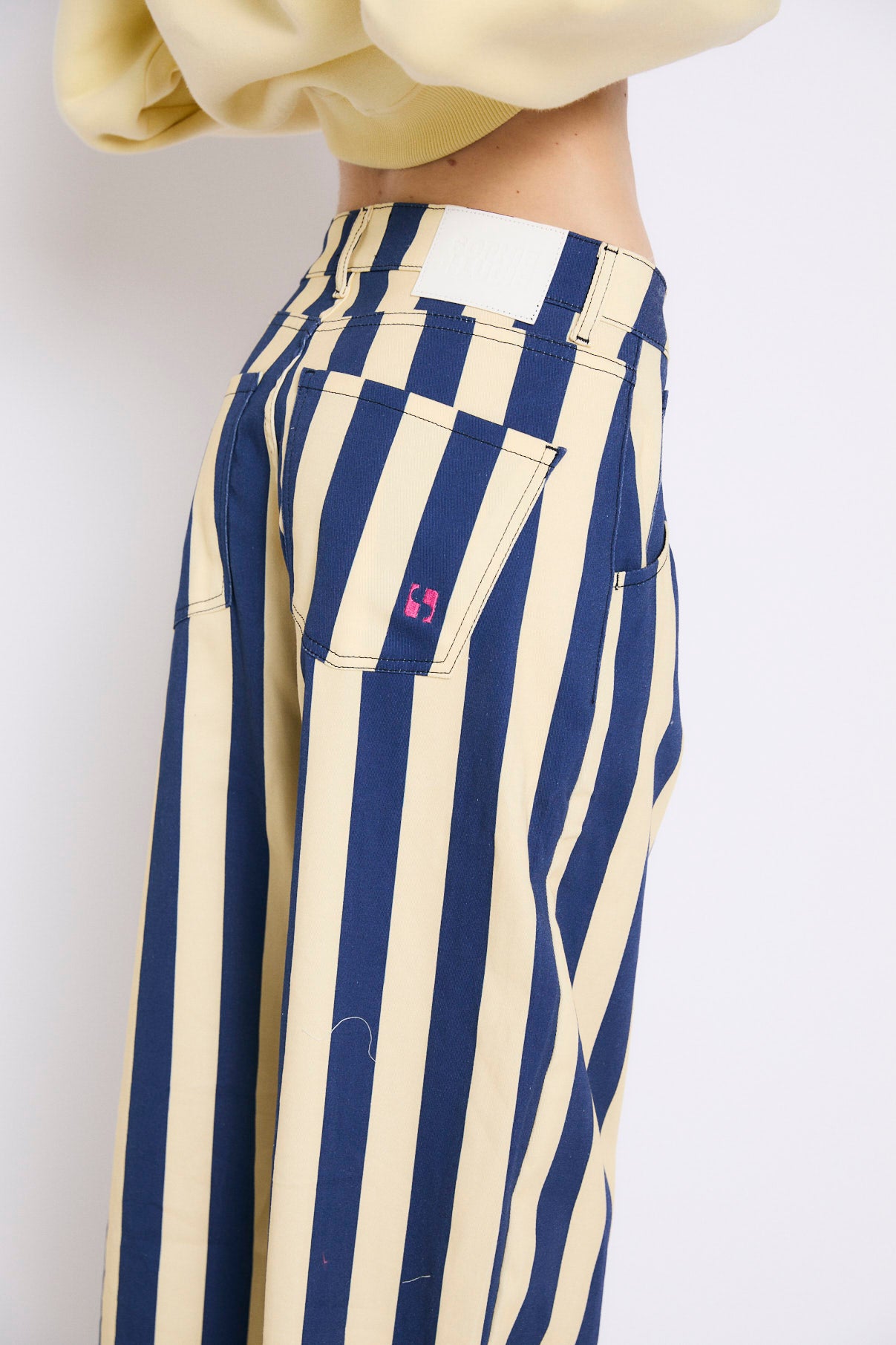 JEANS BOYFRIEND BARRAS AZUL