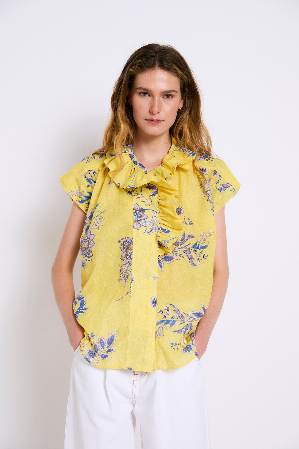 ISA PUNTOS YELLOW BLOUSE