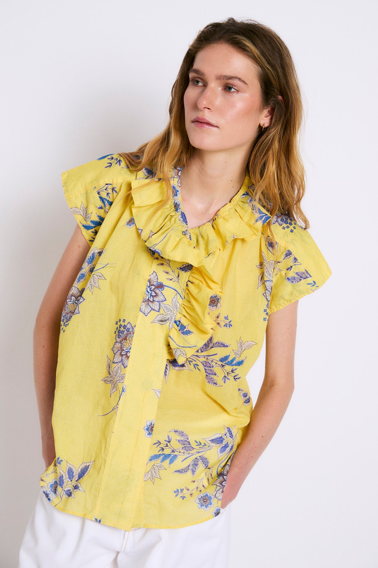 BLUSA ISA PUNTOS AMARILLO