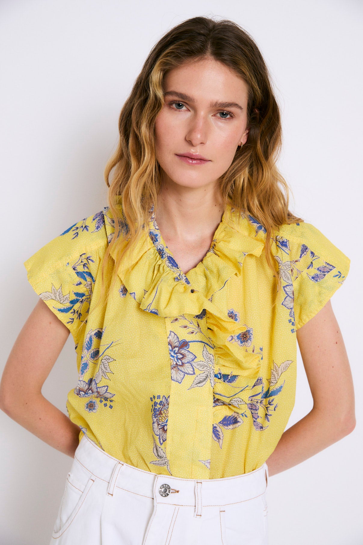 ISA PUNTOS YELLOW BLOUSE