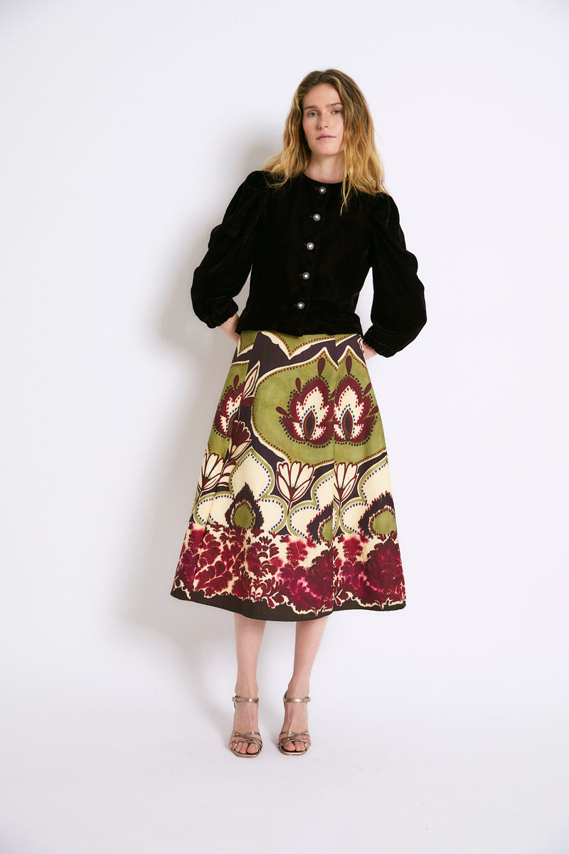 FALDA COLUMN JOANA FRAMBUESA