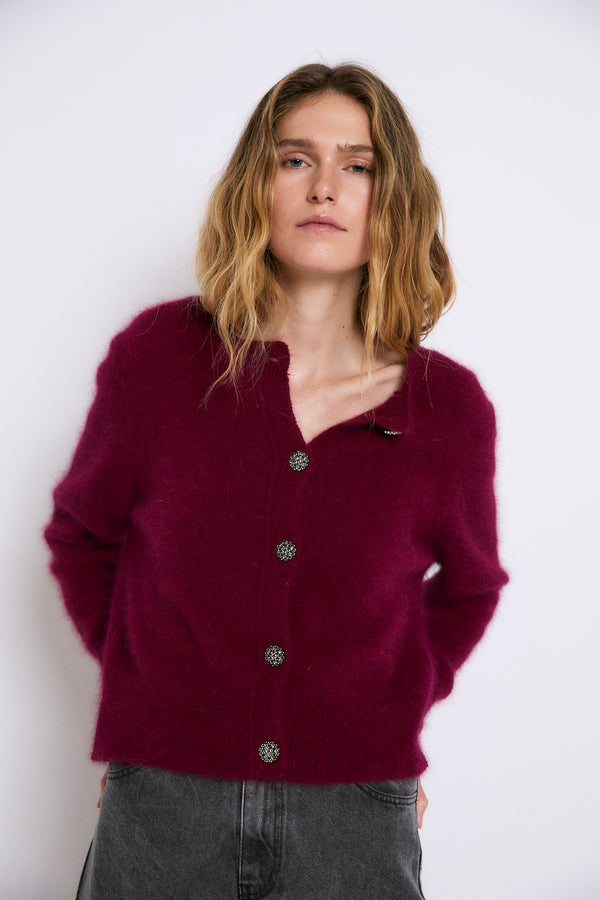 CHAQUETA LUISA PUNTO BURGUNDY