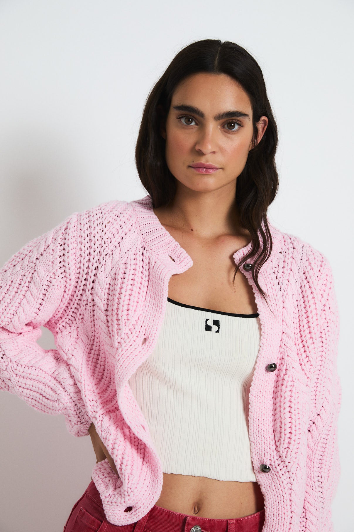 CHAQUETA LUISIANA PUNTO ROSA