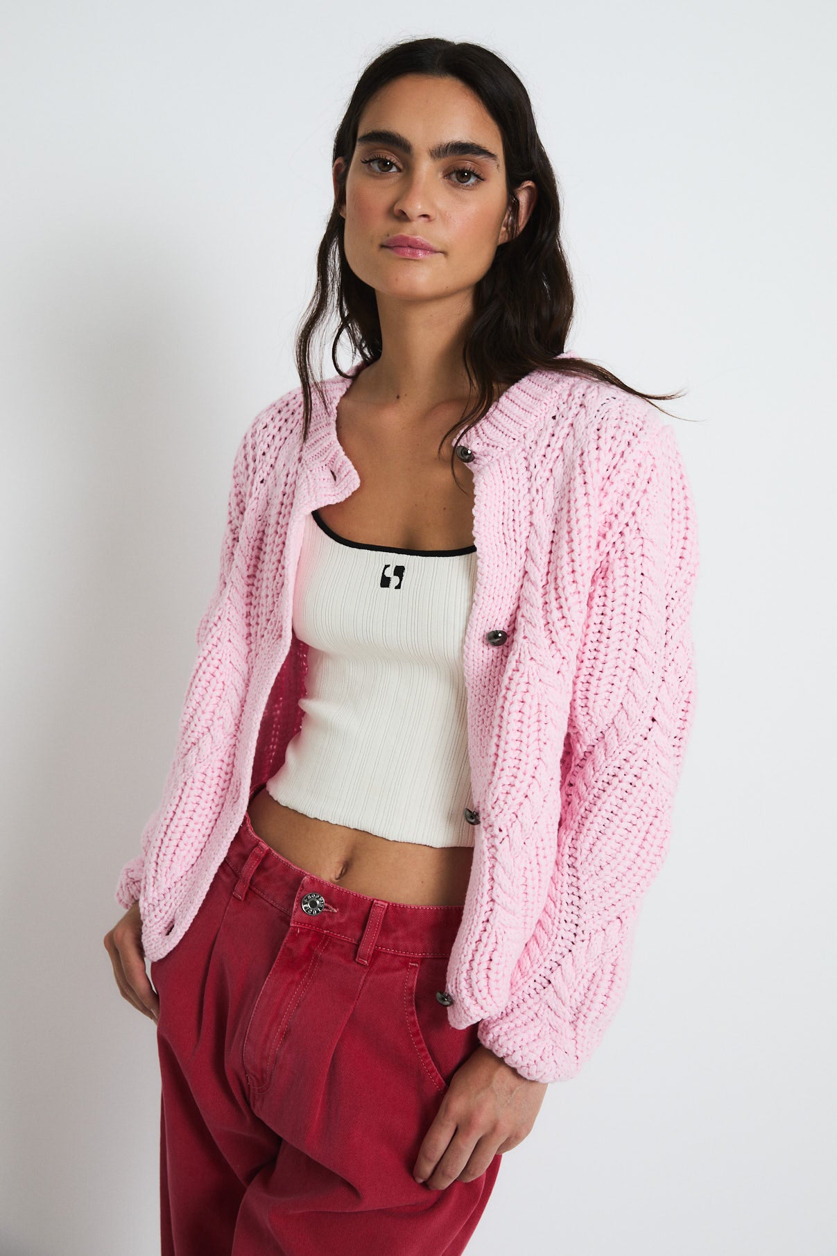 CHAQUETA LUISIANA PUNTO ROSA